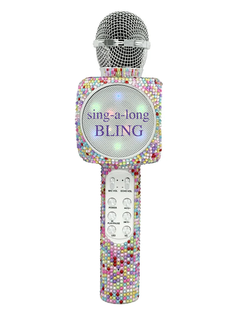 Confetti Bling Karaoke Microphone and Bluetooth Speaker