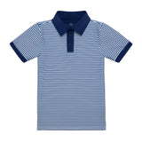 Courtside Kids Navy Thin Stripe Polo Shirt