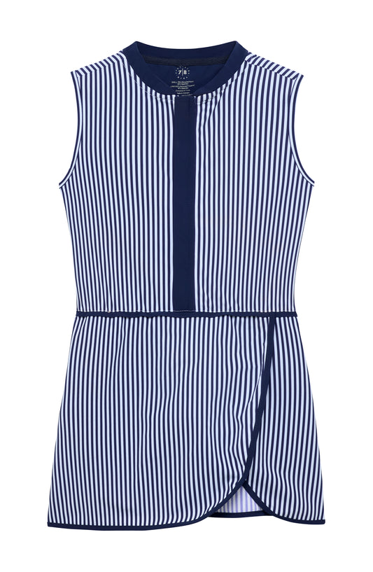 Courtside Kids Thin Navy Stripe Dress