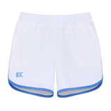 Courtside Kids White Retro Super Short With Sky Blue Piping