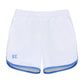Courtside Kids White Retro Super Short With Sky Blue Piping