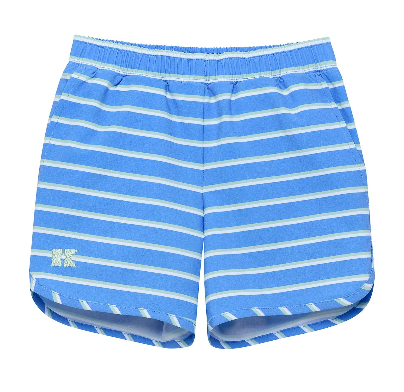 Courtside Kids Sky Blue Baseline Stripe Super Short