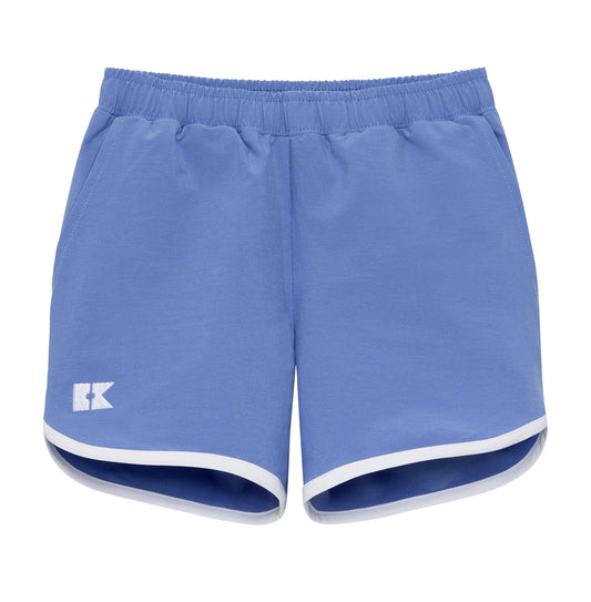 Courtside Kids Sky Blue Retro Super Short With White Piping