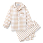 Petite Plume Camel Gingham Twill Children's Pajama Set