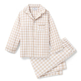 Petite Plume Camel Gingham Twill Children's Pajama Set