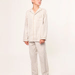 Petite Plume Camel Gingham Twill Children's Pajama Set