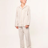 Petite Plume Camel Gingham Twill Children's Pajama Set