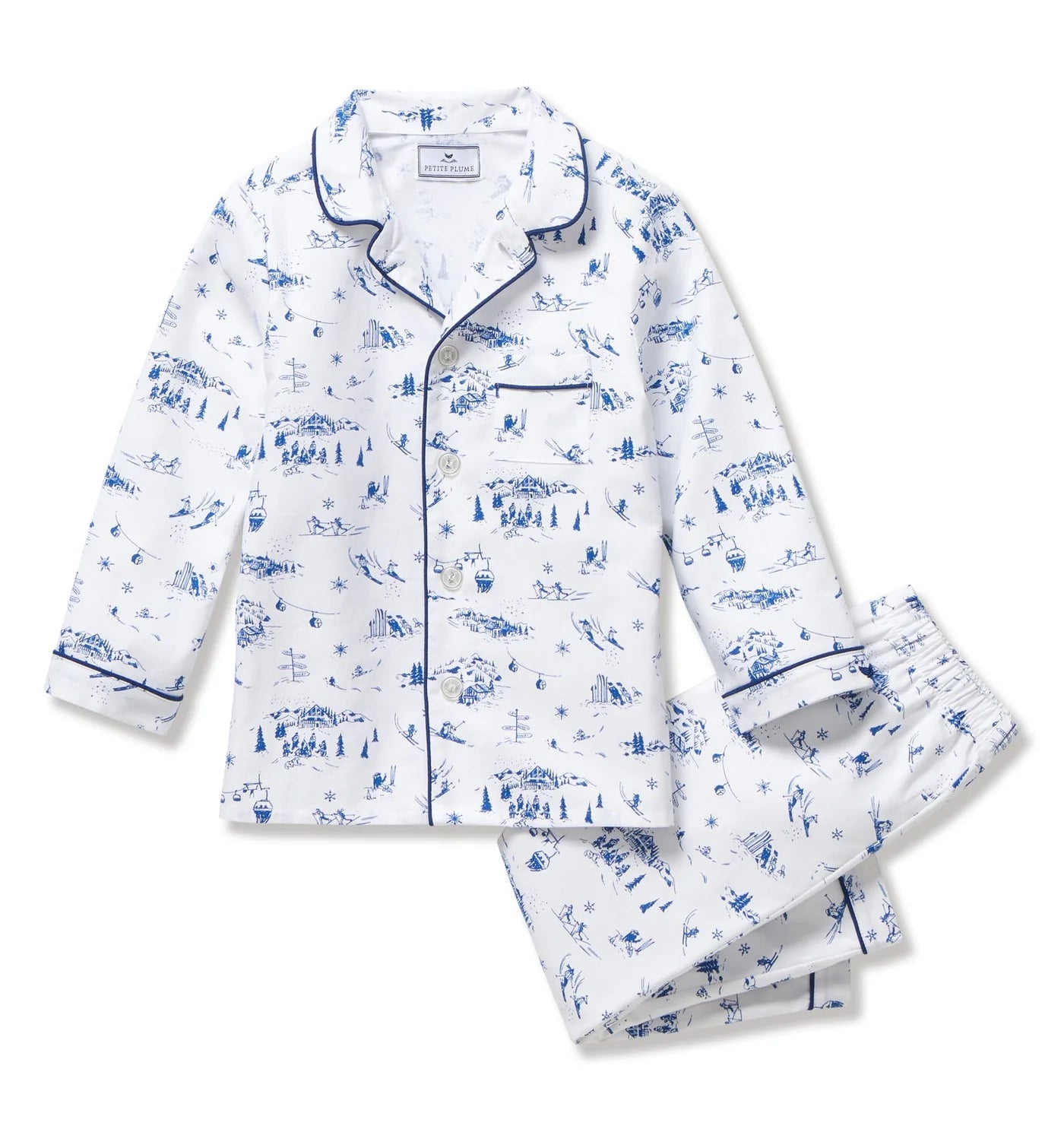 Petite Plume Chalet Toile Twill Children's Pajama Set
