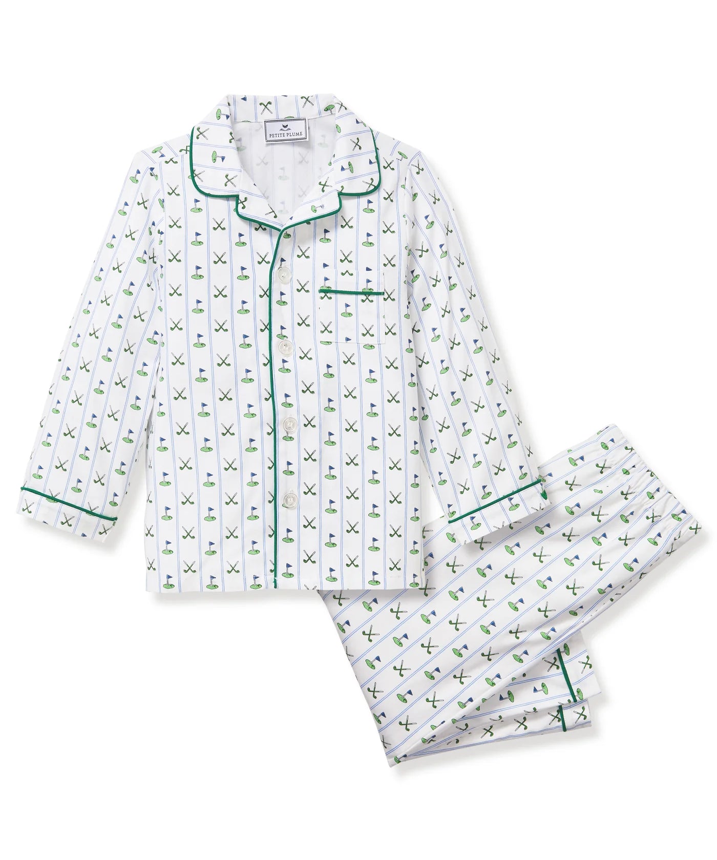Petite Plume Fairway Stripe Children's Pajama Set