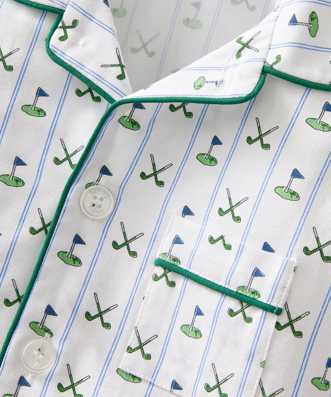 Petite Plume Fairway Stripe Children's Pajama Set