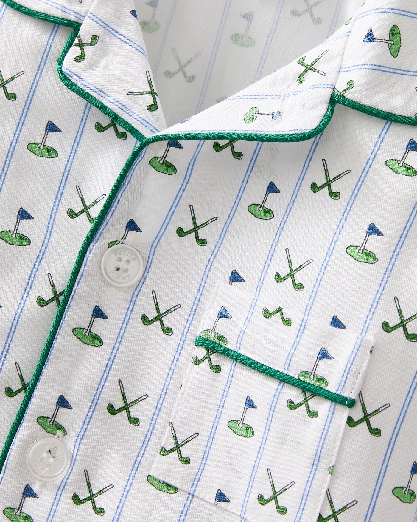 Petite Plume Fairway Stripe Children's Pajama Set