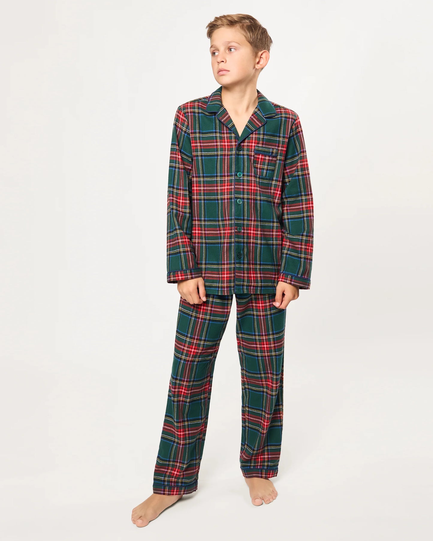 Petite Plume Children's Kensington Tartan Brushed Twill Pajama Set
