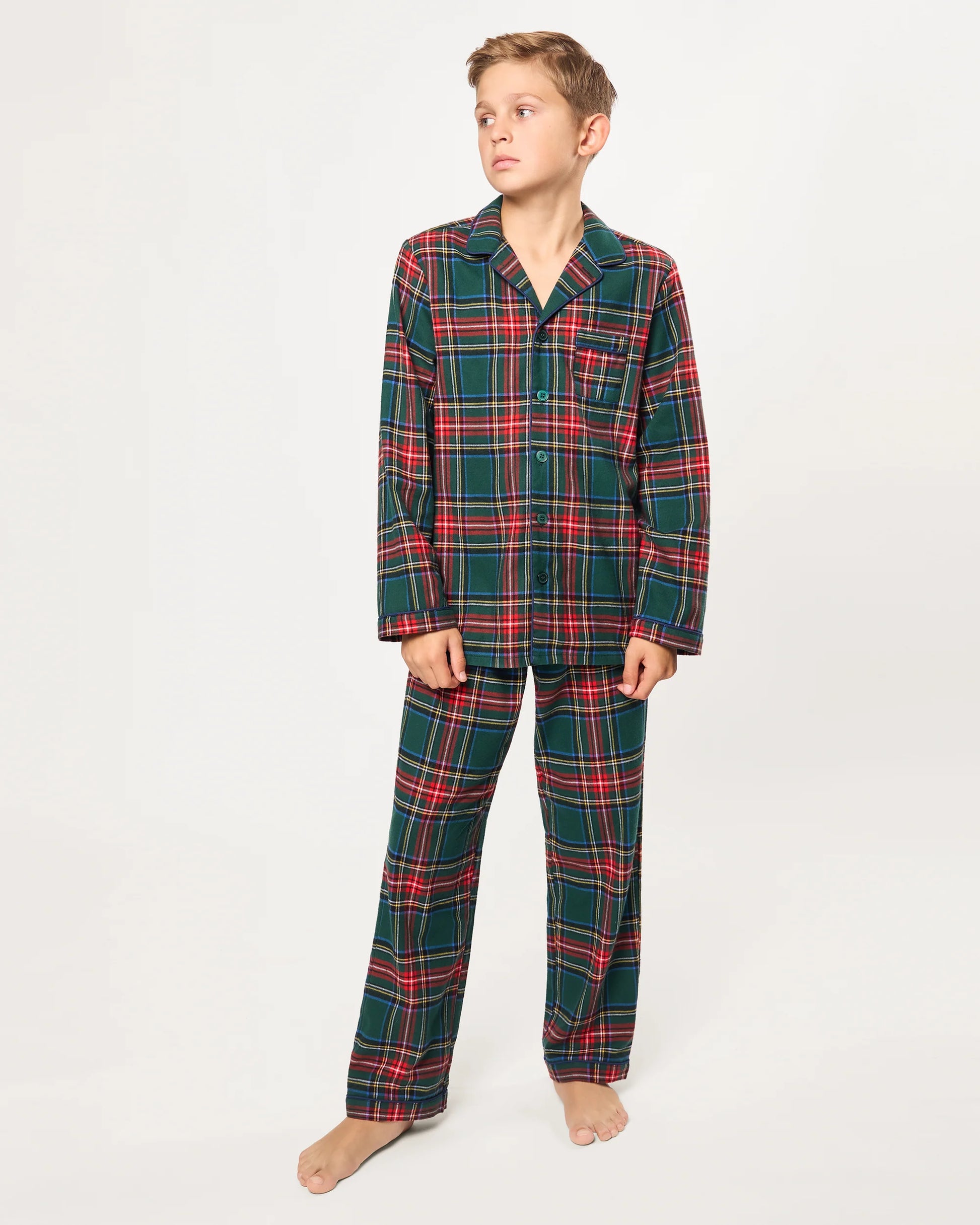 Petite Plume Children's Kensington Tartan Brushed Twill Pajama Set