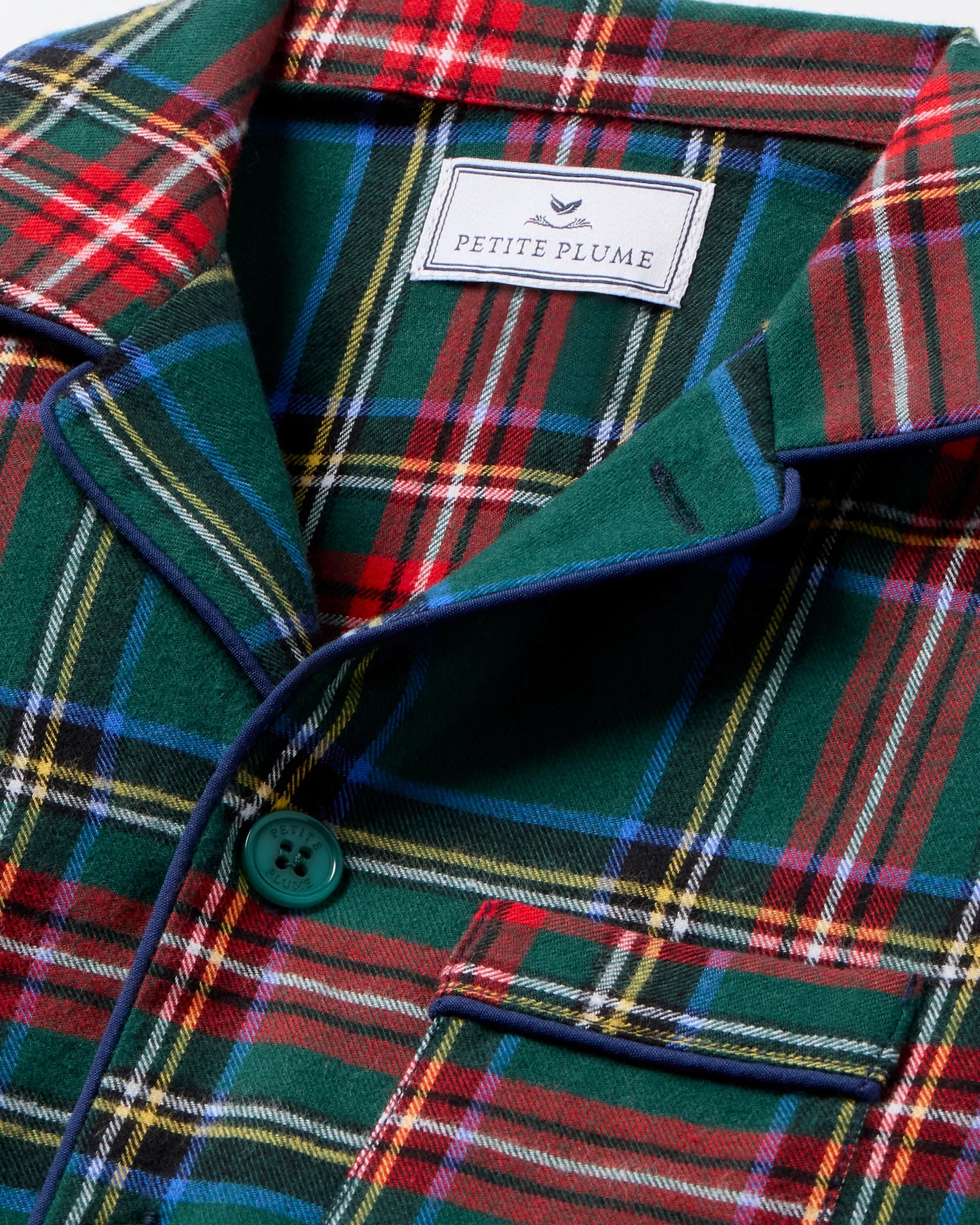 Petite Plume Children's Kensington Tartan Brushed Twill Pajama Set