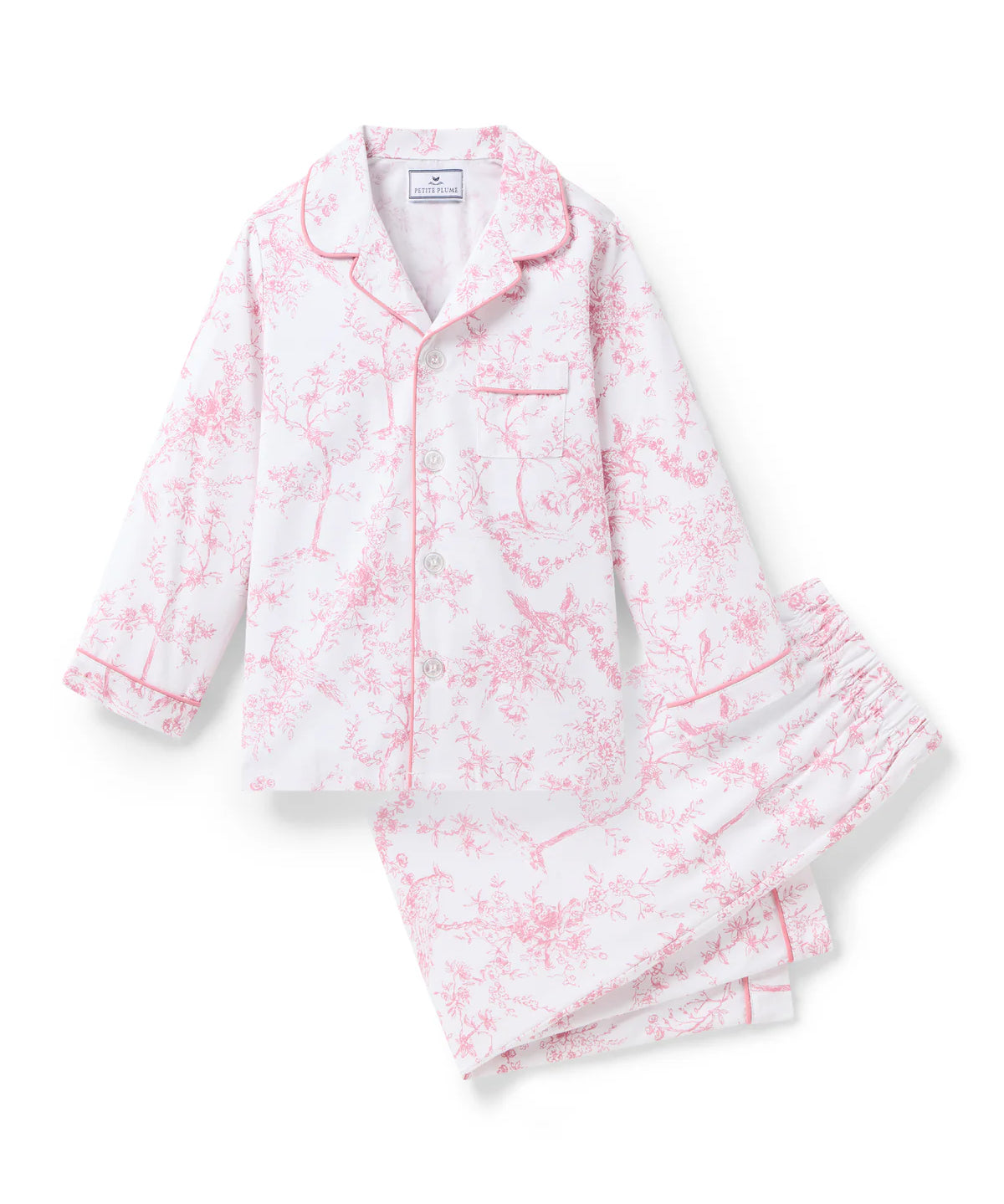 Petite Plume Pink Timeless Toile Children's Pajama Set