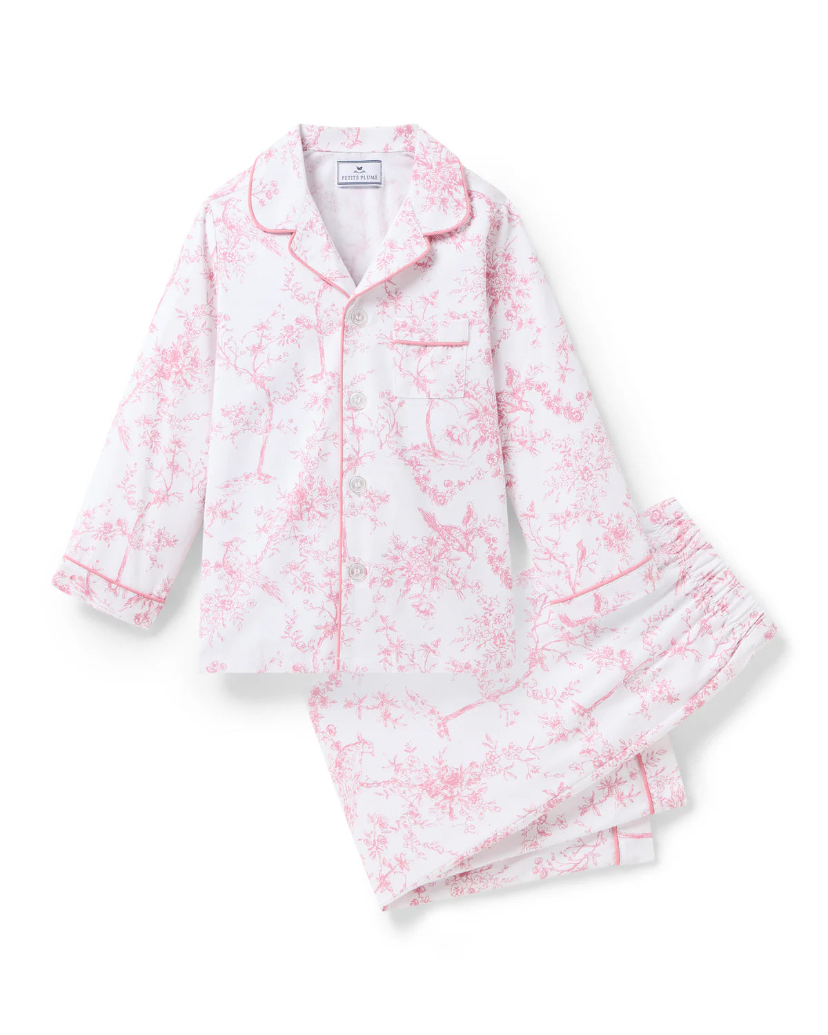 Petite Plume Pink Timeless Toile Children's Pajama Set