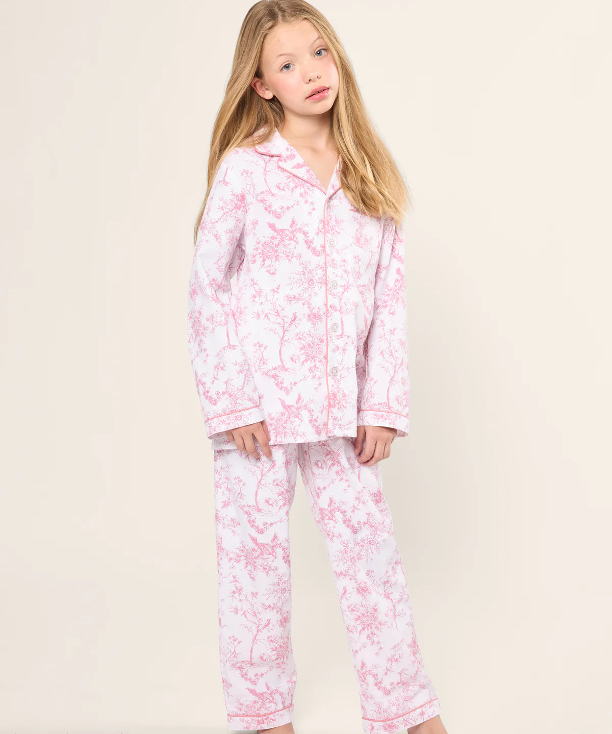 Petite Plume Pink Timeless Toile Children's Pajama Set
