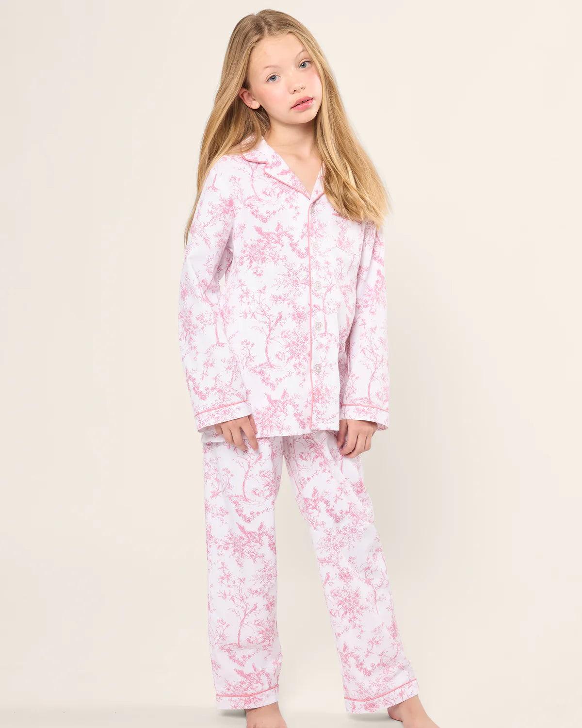 Petite Plume Pink Timeless Toile Children's Pajama Set