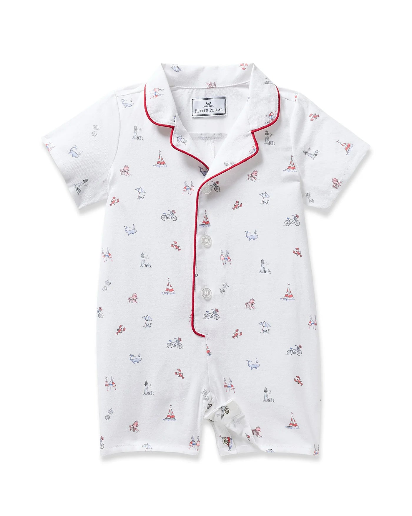 Petite Plume Coastal Charms Twill Romper