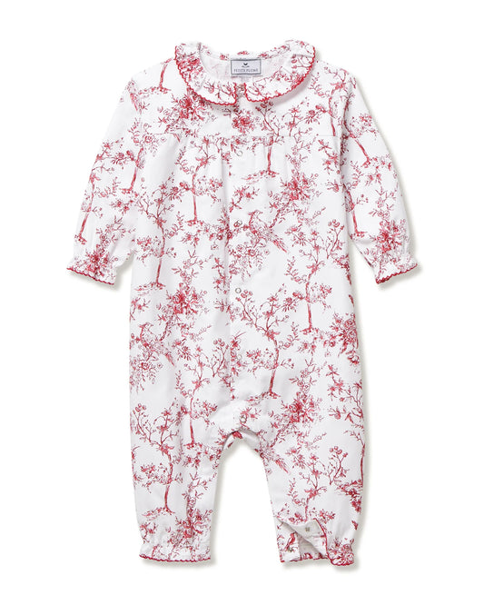 Petite Plume Red Timeless Toile Madeline Romper