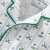 Petite Plume Fairway Stripe Twill Summer Romper for baby boy