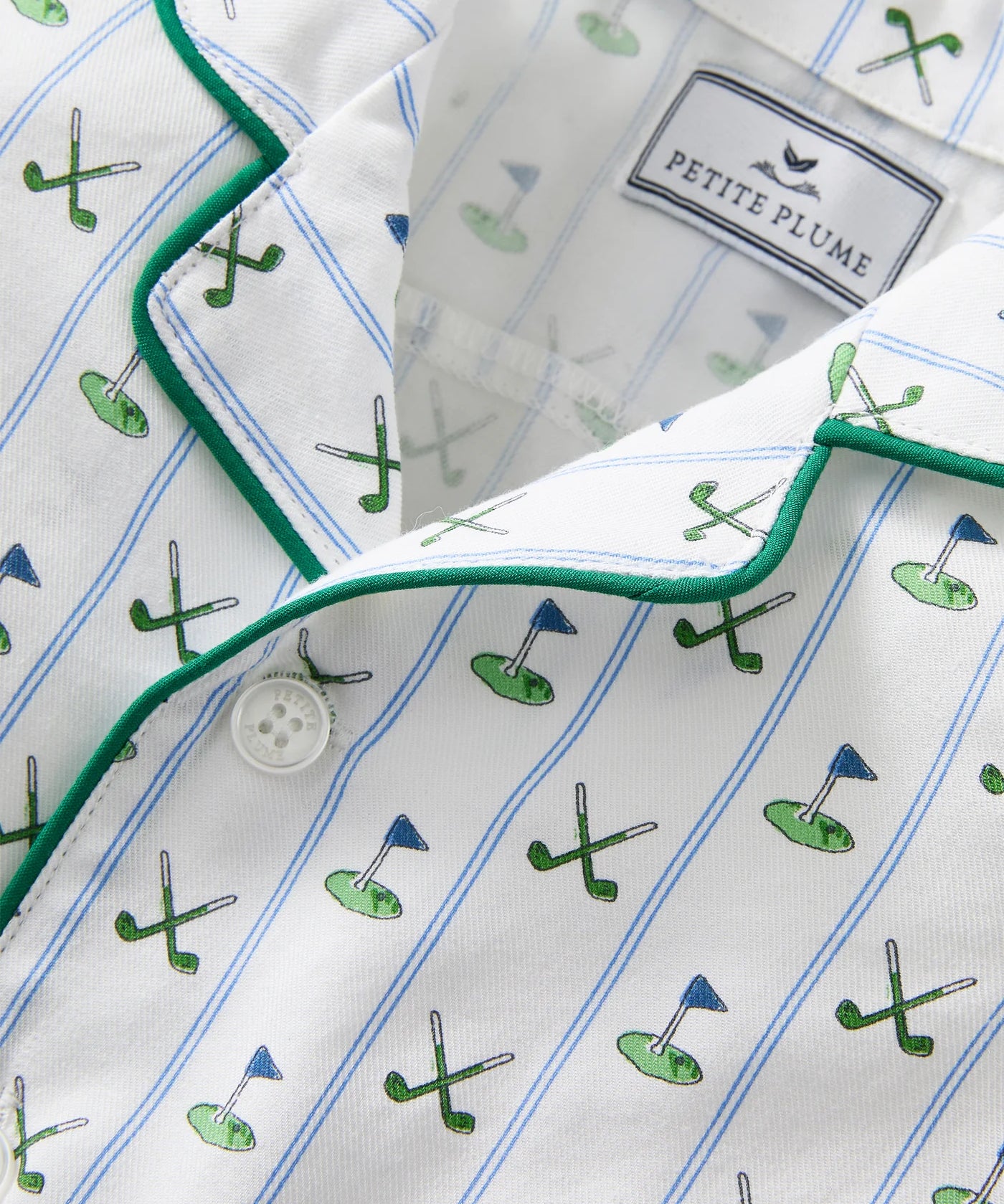 Petite Plume Fairway Stripe Twill Summer Romper for baby boy