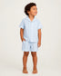 Coastal Stripe Twill Short Set Pajamas