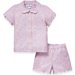 Petite Plume Fleur Blush Colette Twill Short Set Pajamas