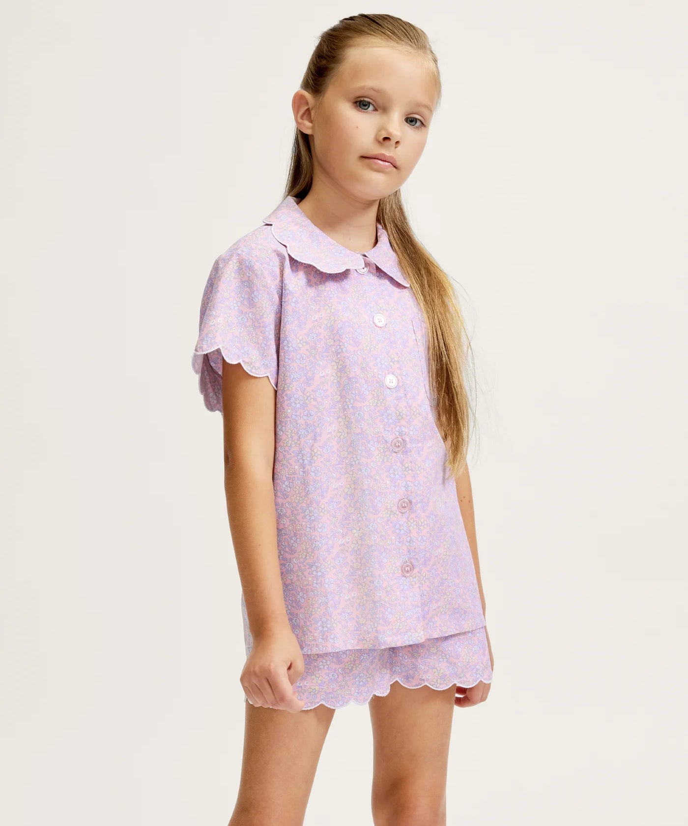 Fleur Blush Colette Twill Short Set Pajamas