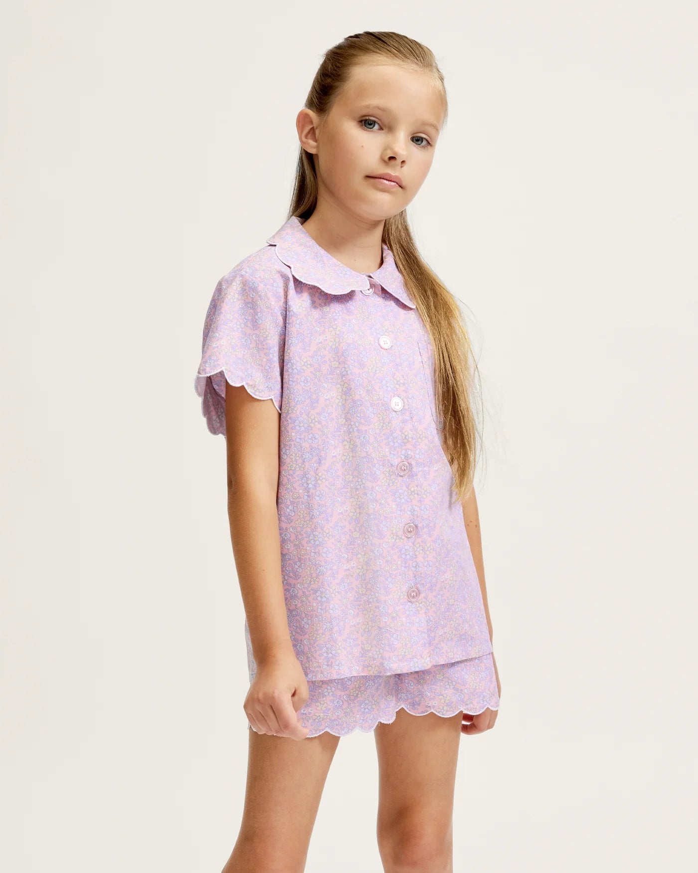 Fleur Blush Colette Twill Short Set Pajamas