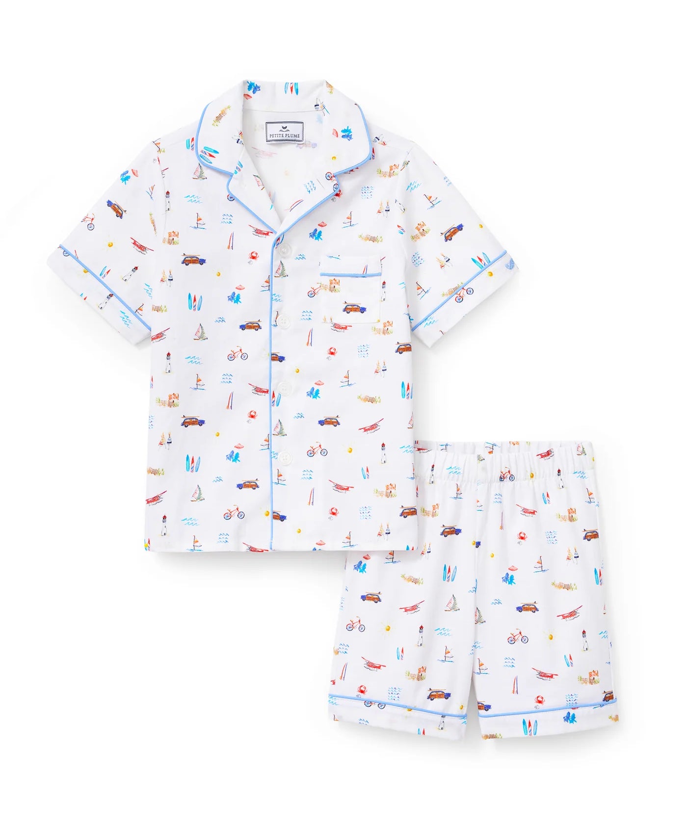 Petite Plume Summer Nostalgia Twill Short Set Pajamas