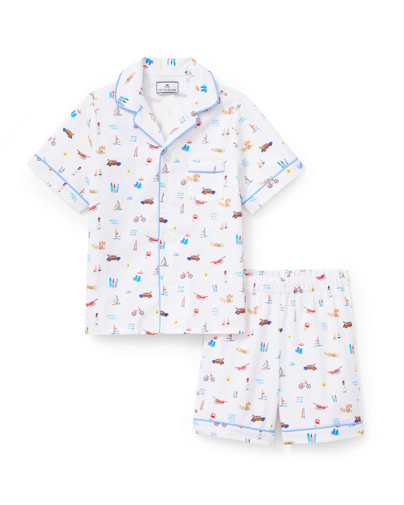 Petite Plume Summer Nostalgia Twill Short Set Pajamas