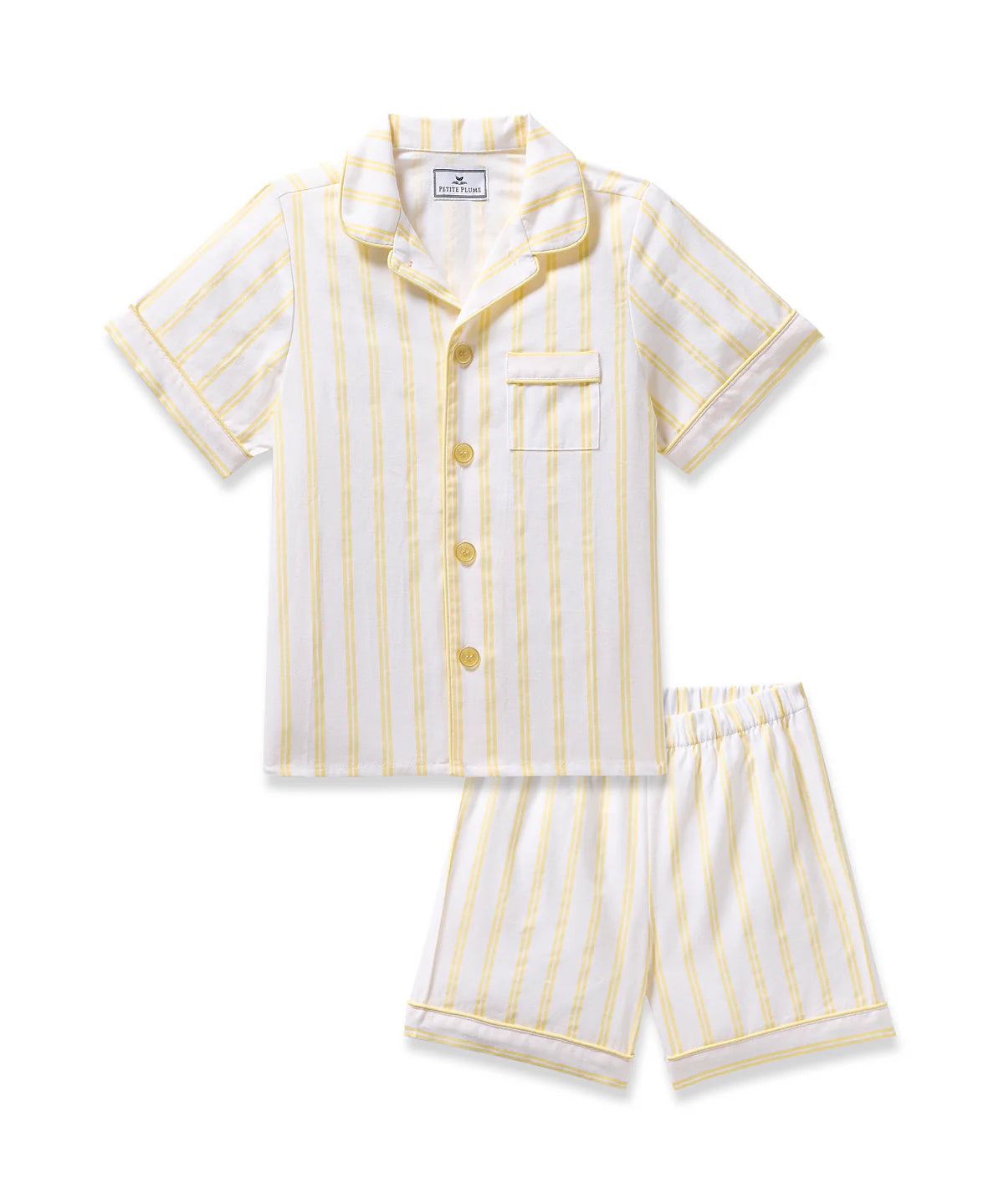 Petite Plume Sunny Stripe Twill Short Set Pajamas