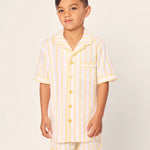 Petite Plume Sunny Stripe Twill Short Set Pajamas