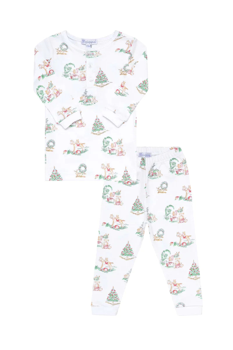 Nella Pima Kids Christmas Toile Pajamas