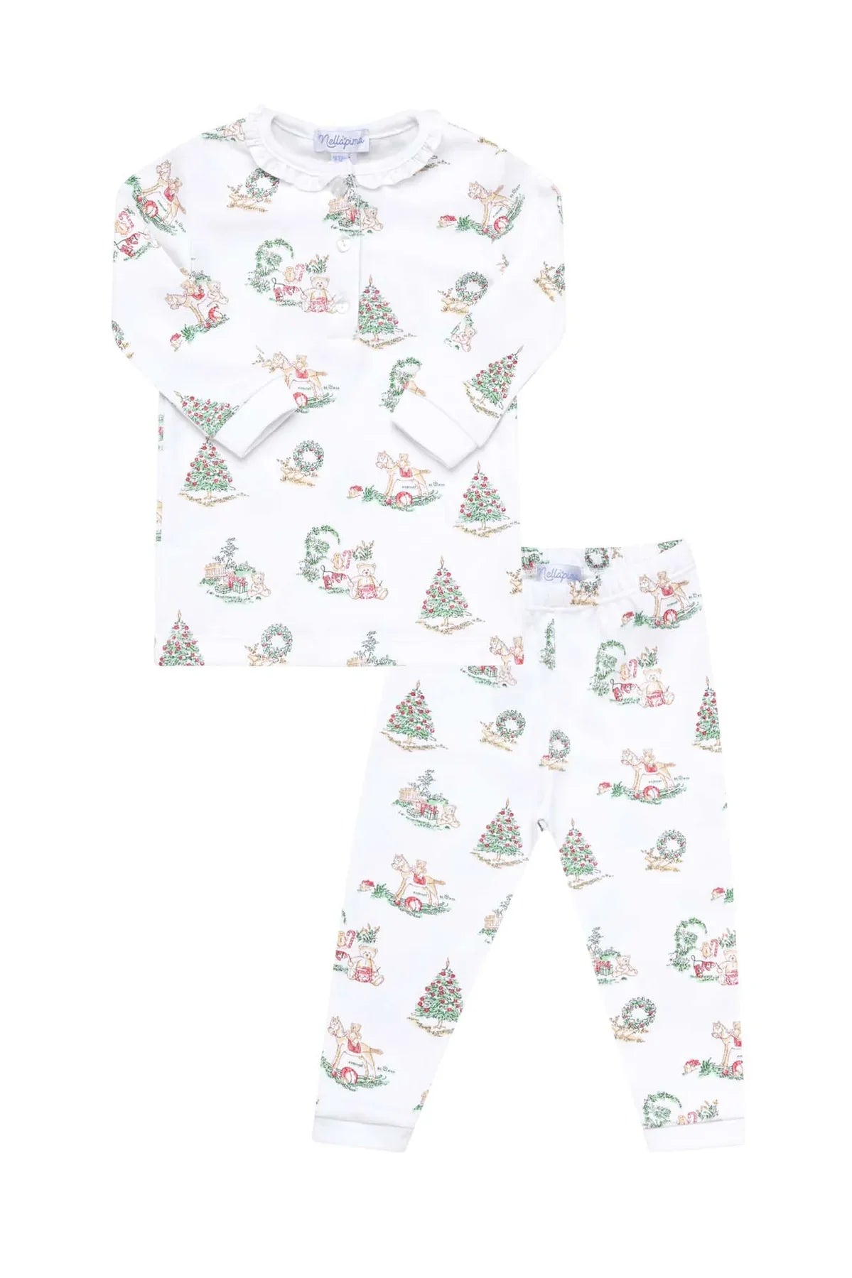 Nellapima Christmas Toile Pajamas - Little Girl