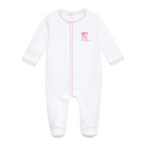 Magnolia Baby Darling Cowboy Boots Ruffle Footie- Pink