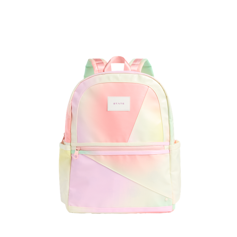 State Kane Double Pocket Large Backpack- Patchwork Tie Dye