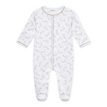 Magnolia Baby Darling Cowboy Boots Printed Footie- Ivory