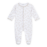 Magnolia Baby Darling Cowboy Boots Printed Footie- Ivory