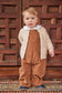 Little English Campbell Overall- Chestnut Corduroy