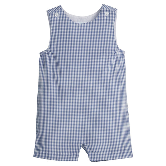 Little English Campbell Shortall- Gray Blue Gingham