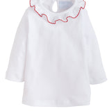 Little English Caroline Knit Blouse- Red