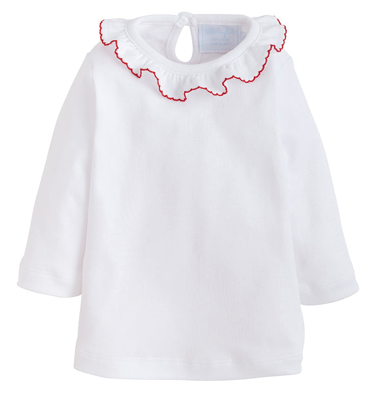 Little English Caroline Knit Blouse- Red