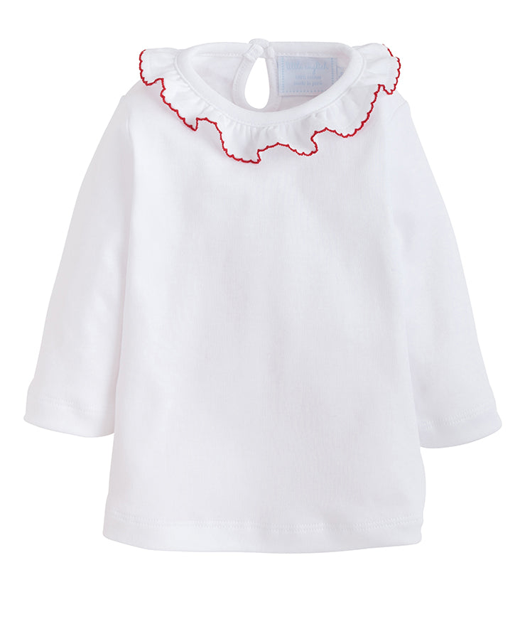 Little English Caroline Knit Blouse- Red