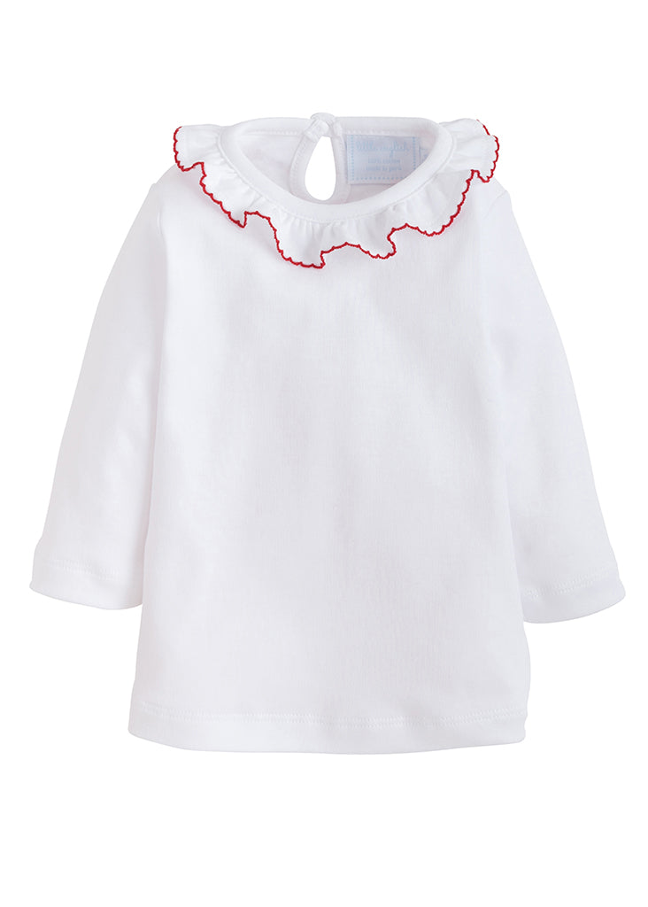 Little English Caroline Knit Blouse- Red