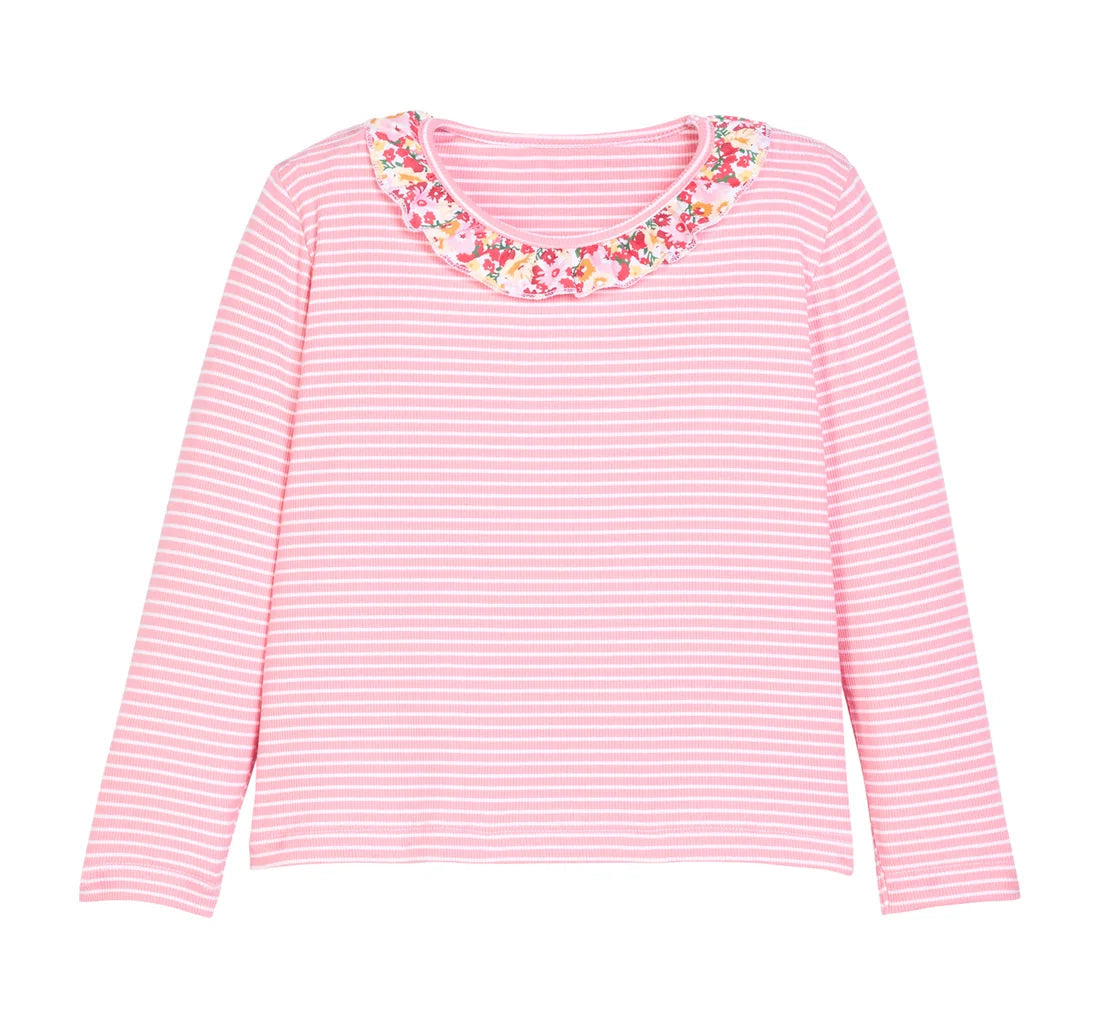 Bisby Caroline Tee- Autumn Floral Stripe