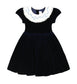 Celestine Navy Velvet Smocked Dress
