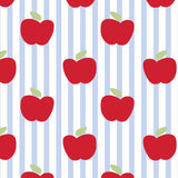 Charles Boys' Short Set - Schoolhouse Apples Blue