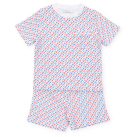 Lila and Hayes Charles Boys' Short Set - Star Spangled